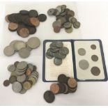 A collection of mixed coins; British and foreign.