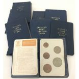 12 sets of Britain's First Decimal Coins presentation wallets.