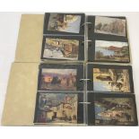 2 small postcard albums containing approx. 170 assorted vintage postcards.