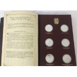The Churchill Centenary Trust limited edition set of 24 sterling silver medallions issued 1974.