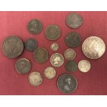 A collection of George III and George IV coins.