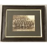 A Framed and glazed mid to late 19th century photograph of The Royal Welsh Regiment military band.