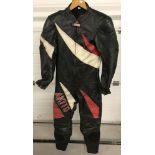 An all-in-one leather racing suit by "Akito Sport Star".