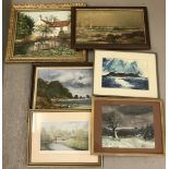 A collection of 6 framed scenes from nature.