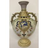 A early 1900's Etruscan ware, Crown pottery, pot pourri vase by JG & S Longton.
