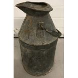 A vintage galvanised 5 gallon paraffin can, marked to side PB.