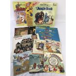 A collection of 10 children's stories' vinyl singles & LPs.