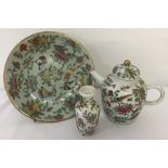 3 items of Famille rose oriental ceramics.