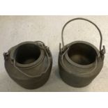 2 vintage 1pt glue pots by Kenrick, with removable liners.
