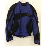 Teknic armoured motorcycle jacket in blue and black with zipped in liner.