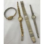 4 assorted vintage ladies wrist watches to include 2 Rotary.