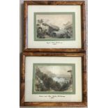 A pair of antique hand coloured etchings showing scenes from County Kerry, Ireland.