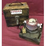 A 1960's MOT Vehicle brake test meter by Ferodo, in original wooden box.