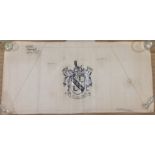 Pencil & Watercolour Cartoon of the Cope Coat of Arms by Thomas William Camm (attrib.)