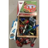 A collection of assorted toys to include boxed and sealed Disney Cars paddling pool.