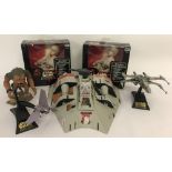 A collection of 1990's Star Wars toys from Hasbro and Micro Machines.