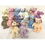 A collection of 15 TY Beanie Baby Bears. All with original tags.