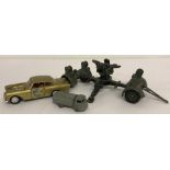 3 vintage diecast vehicles, in play worn condition.