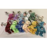 A full collection of 12 months of the year 2002 TY beanie Baby Birthday Bears.