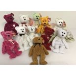 A collection of 11 TY Beanie Baby Bears. All with original tags.
