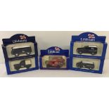 A collection of 5 boxed RNLI vehicles by Lledo. To include campervan and range rover.