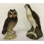 2 Royal Doulton ceramic Whyte & Mackay whisky decanters in the shape of Birds of Prey.