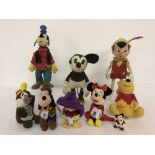 A collection of vintage Disney toys.