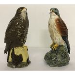 2 Royal Doulton ceramic Whyte & Mackay whisky decanters in the shape of Birds of Prey.