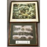 Two mounted & framed military colour prints.