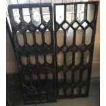 A set of vintage metal window frames.