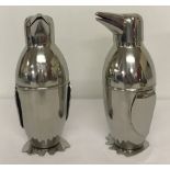 2 novelty penguin shaped cocktail shakers.
