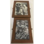 2 framed and glazed autographed photos.