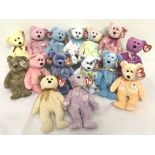 A collection of 15 TY Beanie Baby Bears. All with original tags.