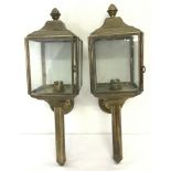 2 brass carriage lamp wall mounting porch lights.