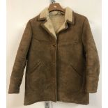 A men's vintage sheepskin jacket by Goldrange. Front button fastening with 2 front pockets.