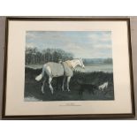 A large framed and glazed print entitled "Sunday Morning" by Leesa Sandys Lumsdaine.