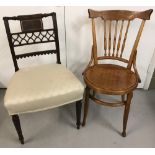 An Edwardian bentwood chair.