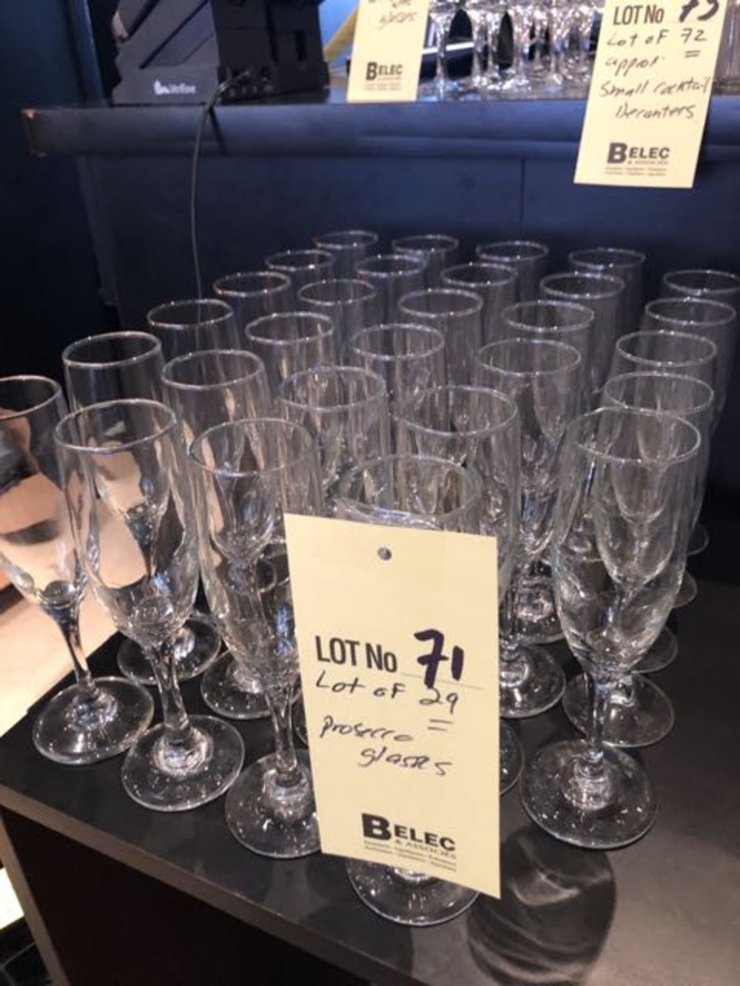 Lot de (29) verres a Prosecco