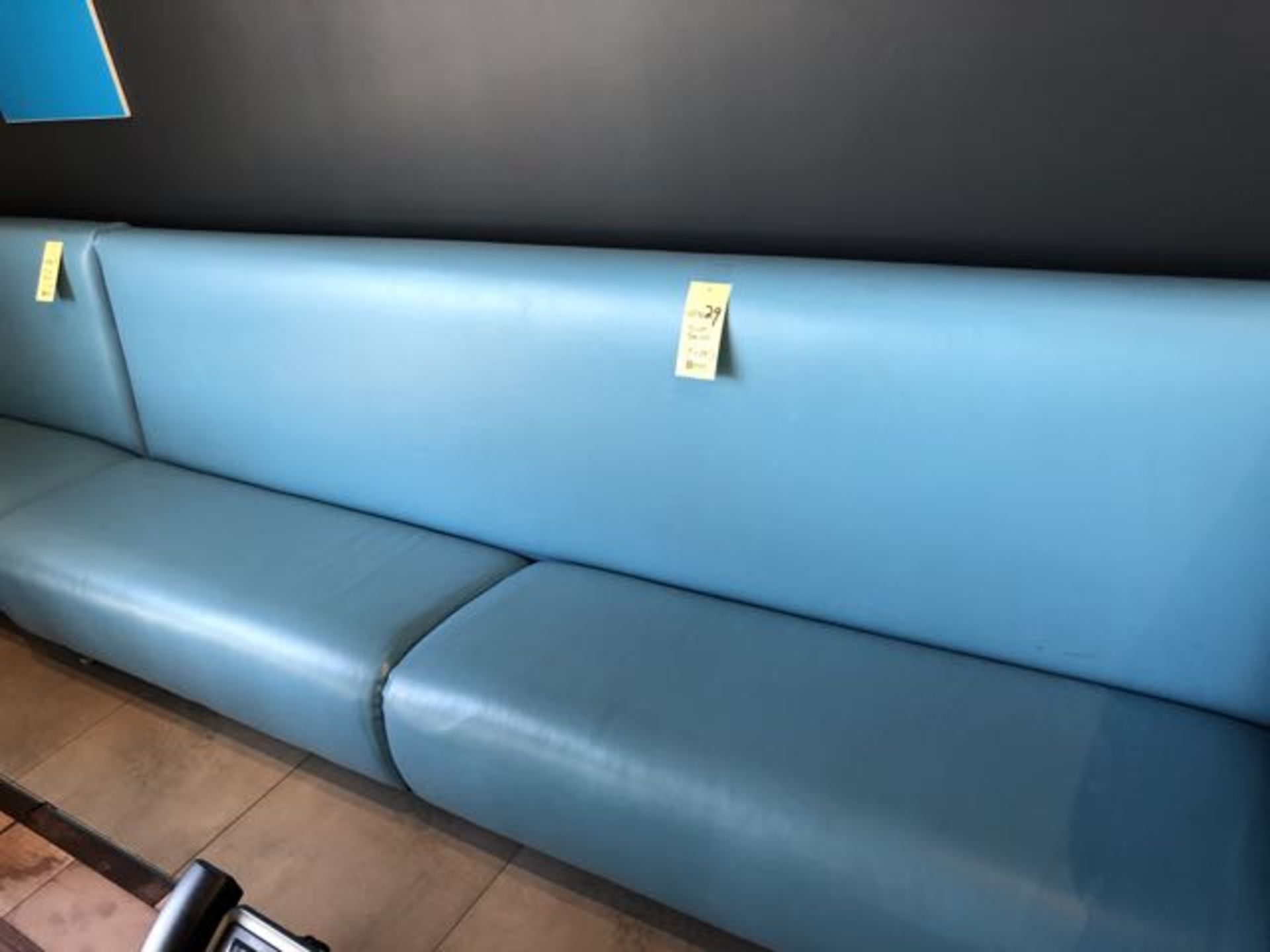 Banquette, bleue 9' x 28"