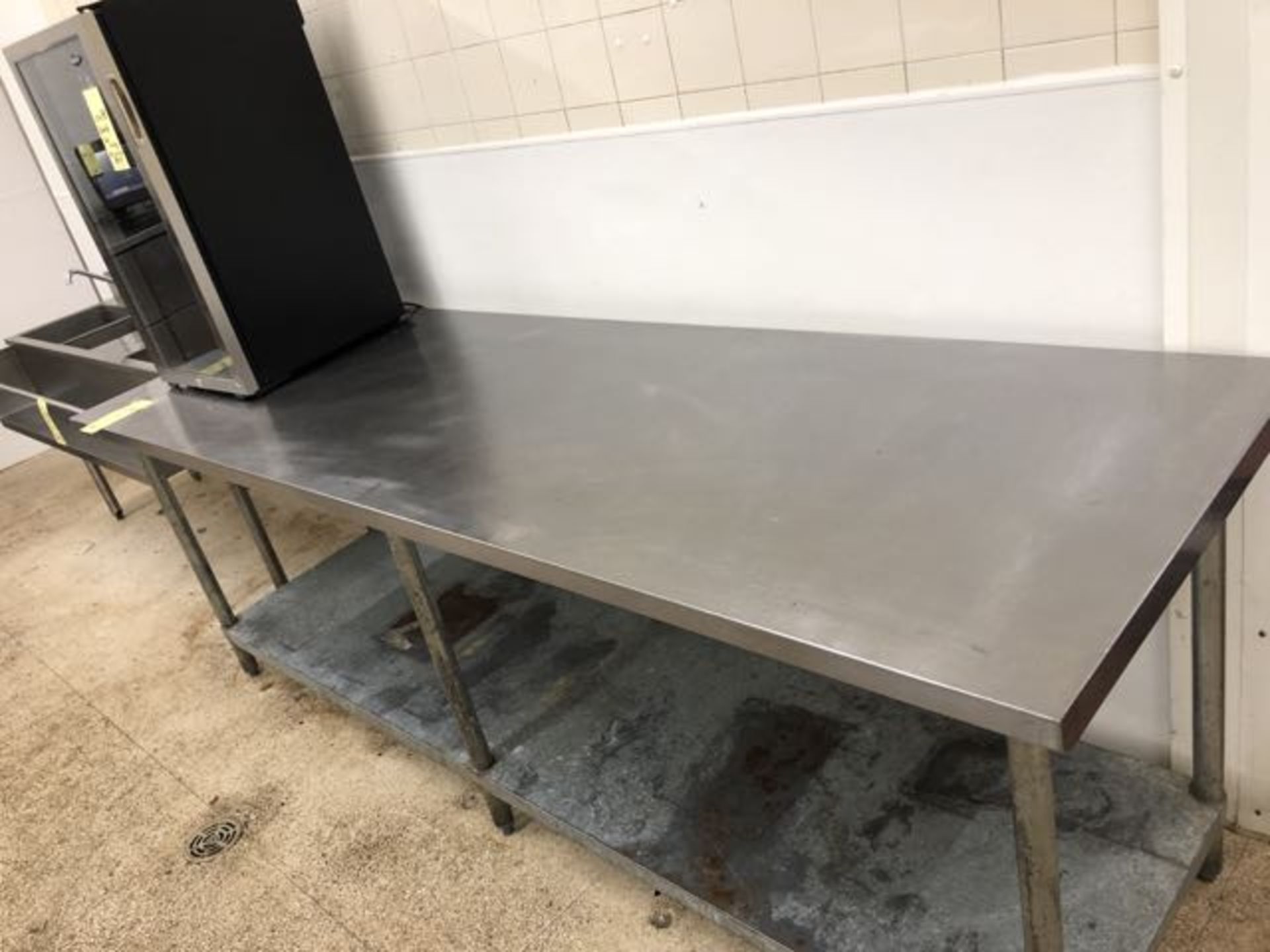 Table de travail en acier inox 30" x 96"