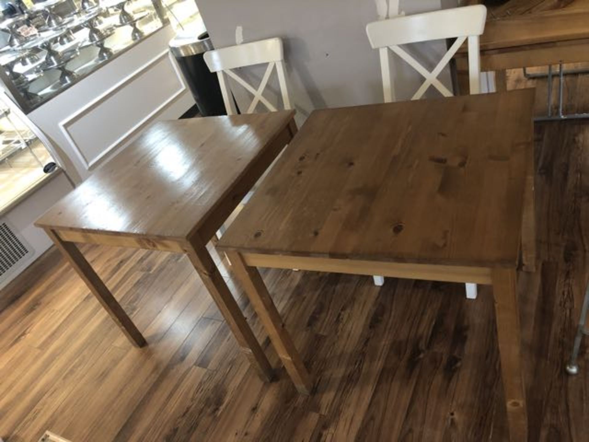 (10) Tables Bistro, bois 29 x 29" - Image 2 of 2