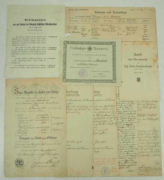 3.1.) Urkunden / DokumenteSachsen: Urkunden eines Oberleutnant der Feldflieger-Abteilung 71.- - Image 2 of 2