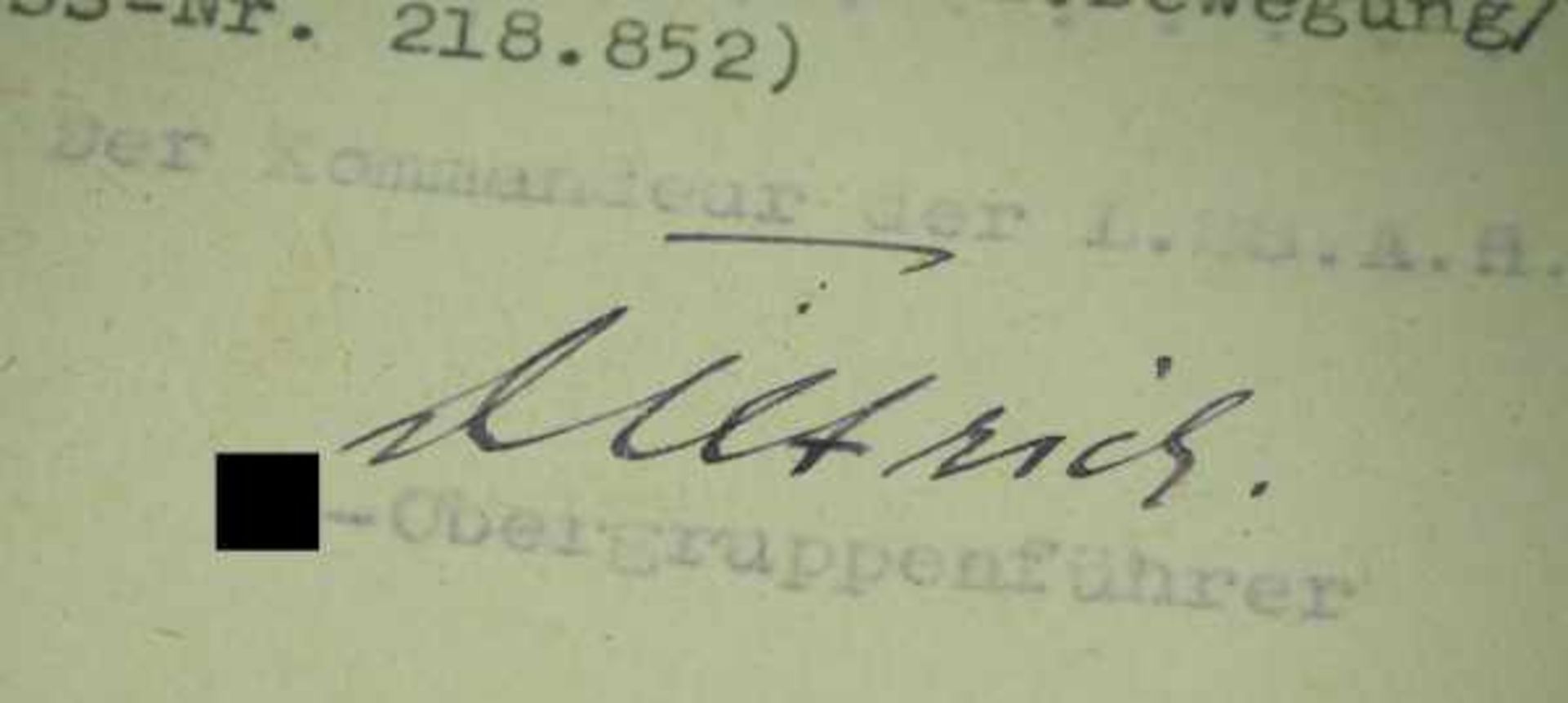 3.3.) AutographenDokumente aus dem Nachlass des Ritterkreuzträgers SS-Brigadeführer August Wilhelm - Image 13 of 14