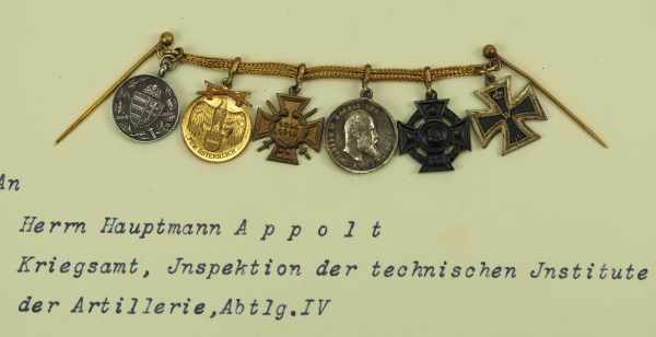 1.1.) Kaiserreich (bis 1933)Oldenburg: Nachlass eines Hauptmann der Inspektion der tech. Institute