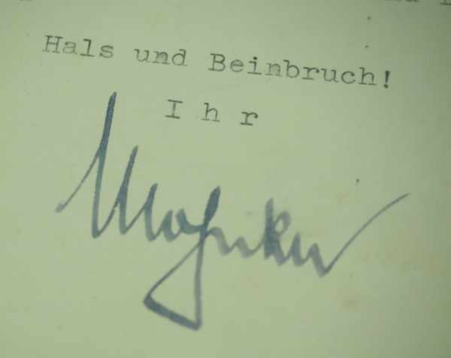 3.3.) AutographenDokumente aus dem Nachlass des Ritterkreuzträgers SS-Brigadeführer August Wilhelm - Image 9 of 14