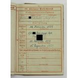 3.1.) Urkunden / DokumenteWehrpaß eines SS-Staffelrottenführers der 1./ 12. SS-Totenkopf-Regiment