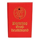 6.1.) LiteraturRaumbildalbum: Parteitag Groß-Deutschland.Roter Einband, mit Goldprägung, 100