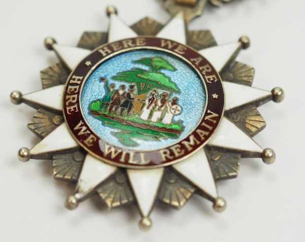 2.2.) WeltLiberia: Orden der Pioniere von Liberia, Komtur Dekoration.Silber vergoldet, teilweise - Image 2 of 4