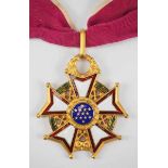 2.2.) WeltUSA: Legion of Merit, Kommandeur.Bronze vergoldet, teilweise emailliert, durchbrochen