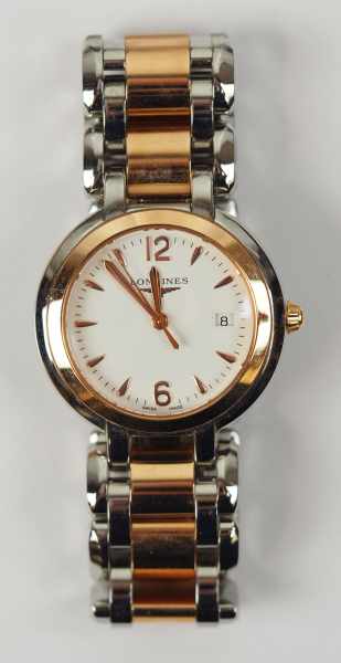 7.5.) UhrenLongines: Prima Luna.Gehäuse und Armband in Stahl / Rosegold, mit Datumsanzeige. - Image 2 of 8